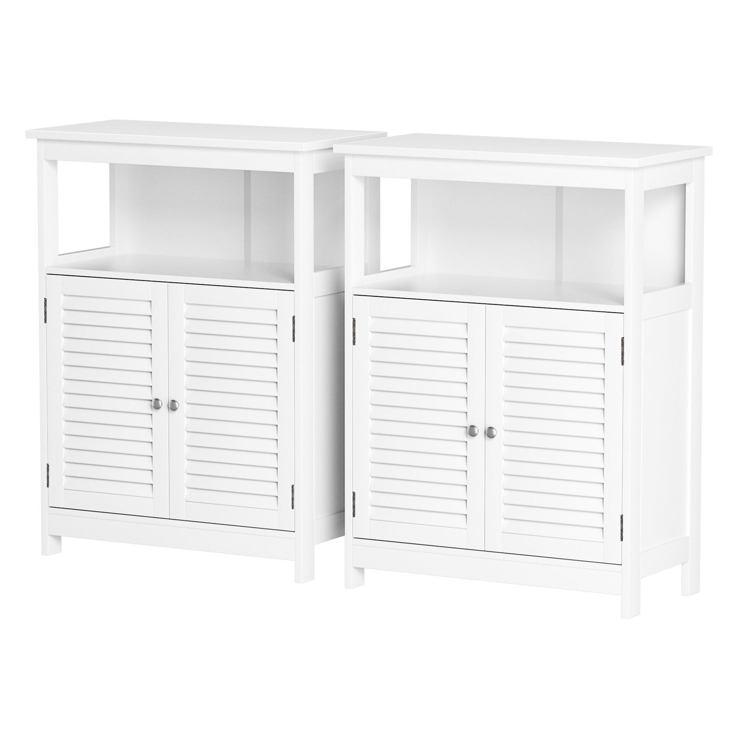 Buffet Sideboard Cabinet Set of 2 White | HomeAndLiving - 2