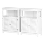 Buffet Sideboard Cabinet Set of 2 White | HomeAndLiving