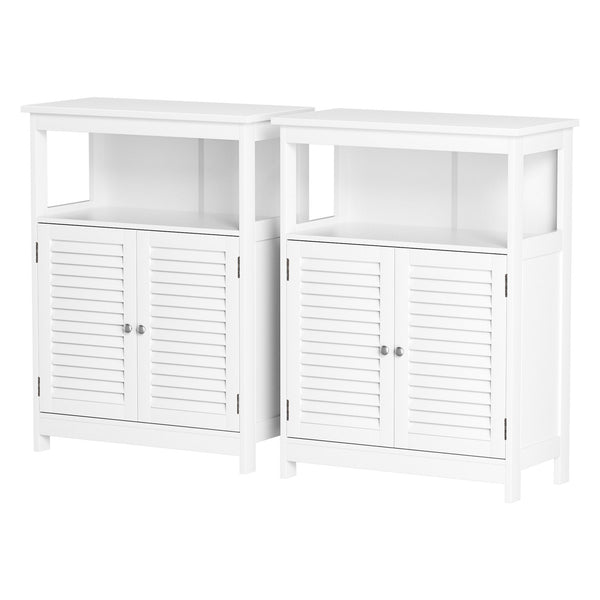  Buffet Sideboard Cabinet Set of 2 White | HomeAndLiving