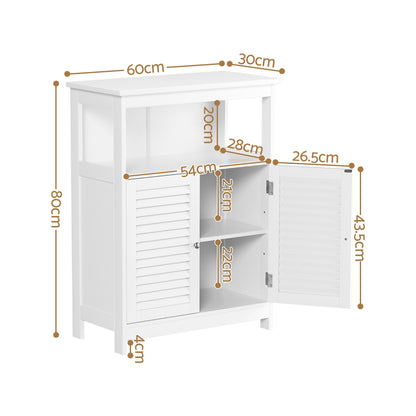 Buffet Sideboard Cabinet Set of 2 White | HomeAndLiving - 4