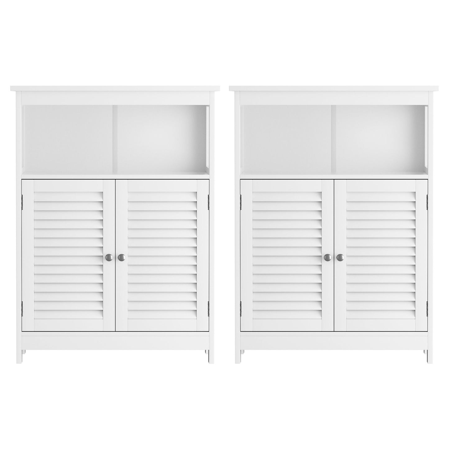 Buffet Sideboard Cabinet Set of 2 White | HomeAndLiving - 5