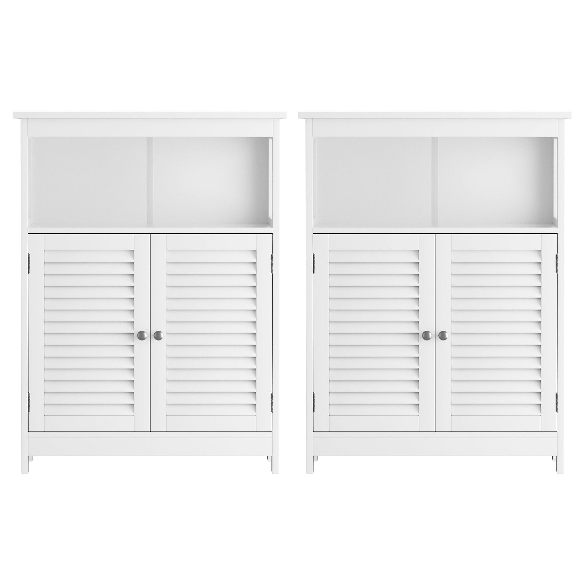 Buffet Sideboard Cabinet Set of 2 White | HomeAndLiving - 5