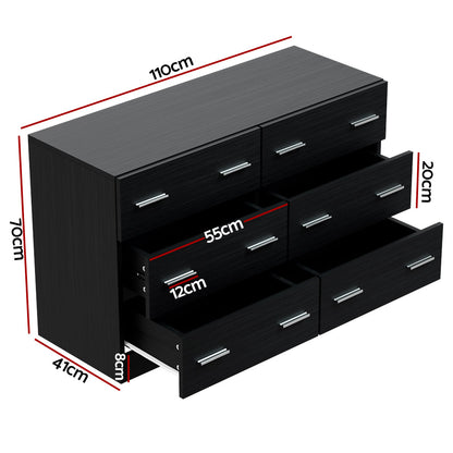 6 Chest Of Drawers - Veda Black