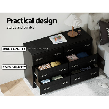 6 Chest Of Drawers - Veda Black