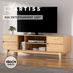 Entertainment Unit Stand Tv Cabinet Storage Drawer Shelf 180Cm Wooden