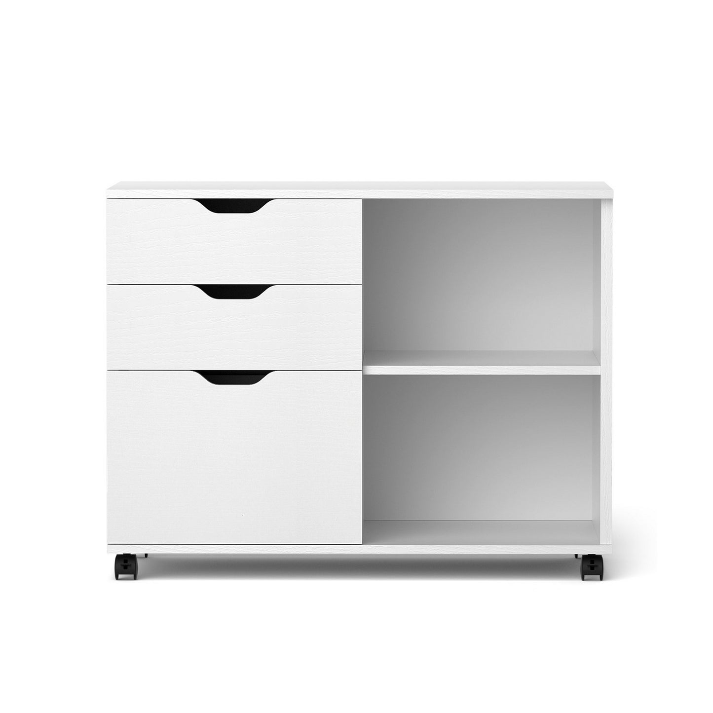 3 Drawer Mobile Filing Cabinet Printer Stand White | HomeAndLiving