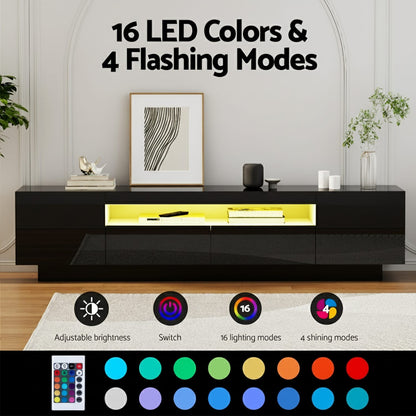 Tv Unit Storage Black 180x34x42cm