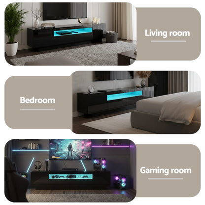 Tv Unit Storage Black 180x34x42cm