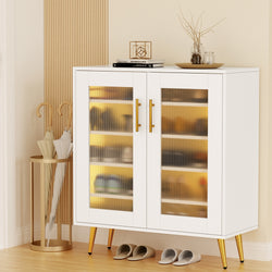 Shoe Rack 5-Tier 20 Pairs Storage Led Light