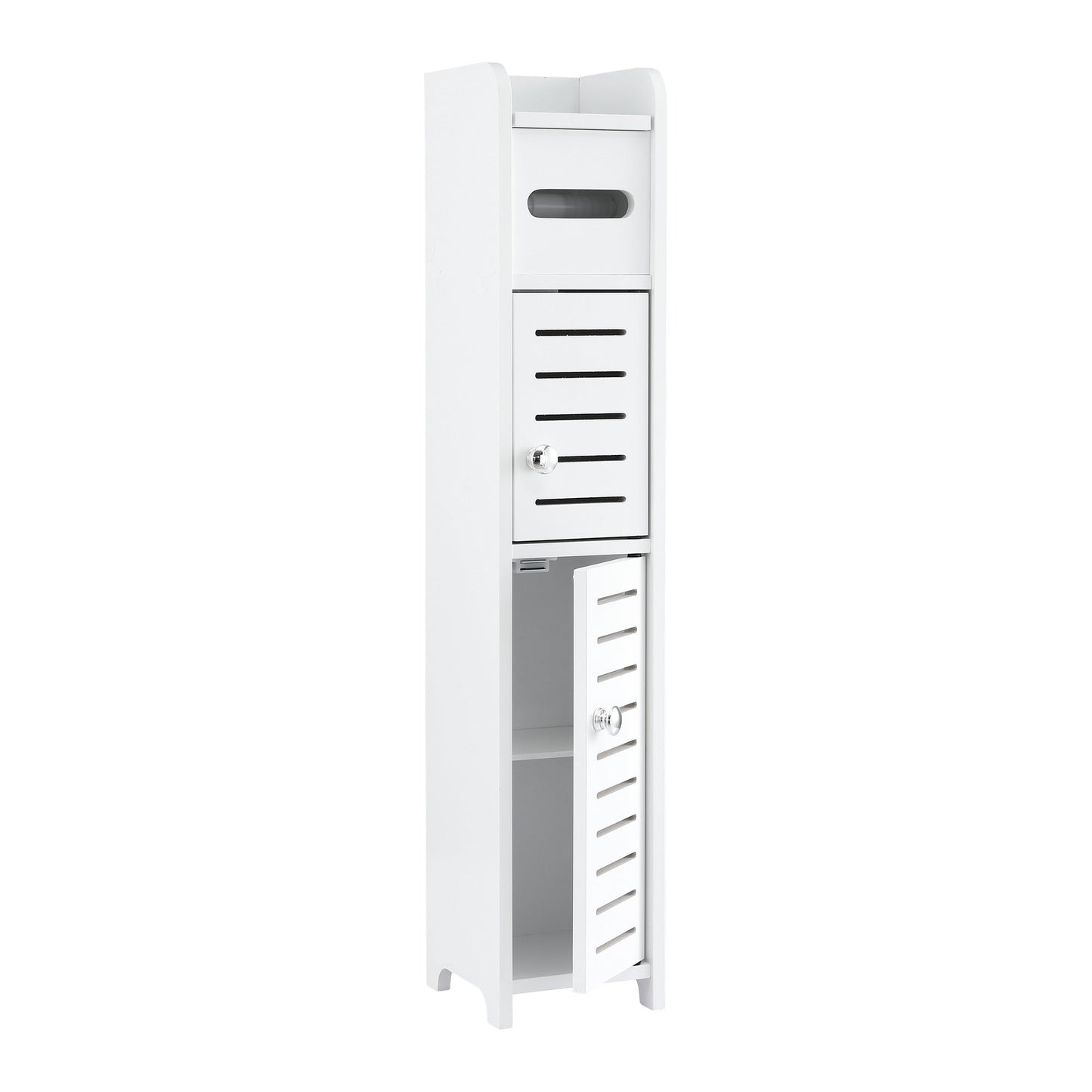 Bathroom Storage Cabinet 3-Tier Slim White | Home & Living