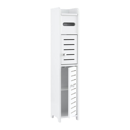 Bathroom Storage Cabinet 3-Tier Slim White | Home & Living
