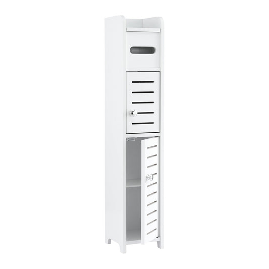 Bathroom Storage Cabinet 3-Tier Slim White | Home & Living