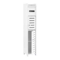 Bathroom Storage Cabinet 3-Tier Slim White | Home & Living