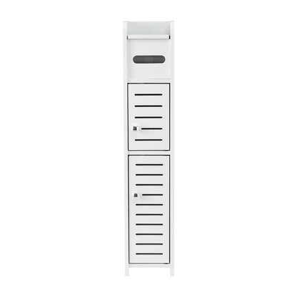Bathroom Storage Cabinet 3-Tier Slim White | Home & Living