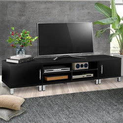 Tv Cabinet Entertainment Unit 190Cm Black Danson