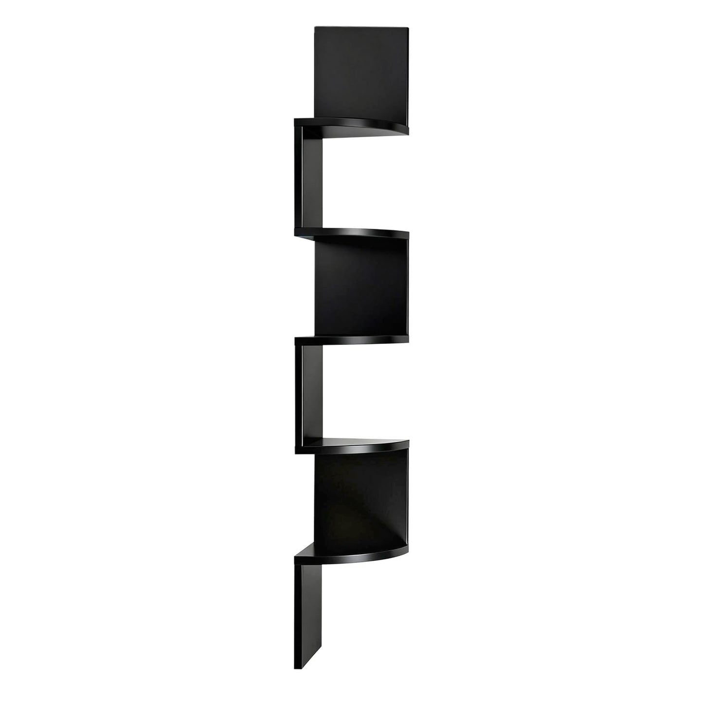 Corner Shelf 5 Tier Black 19x19x123cm
