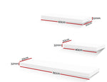 3 Piece Floating Wall Shelves - White