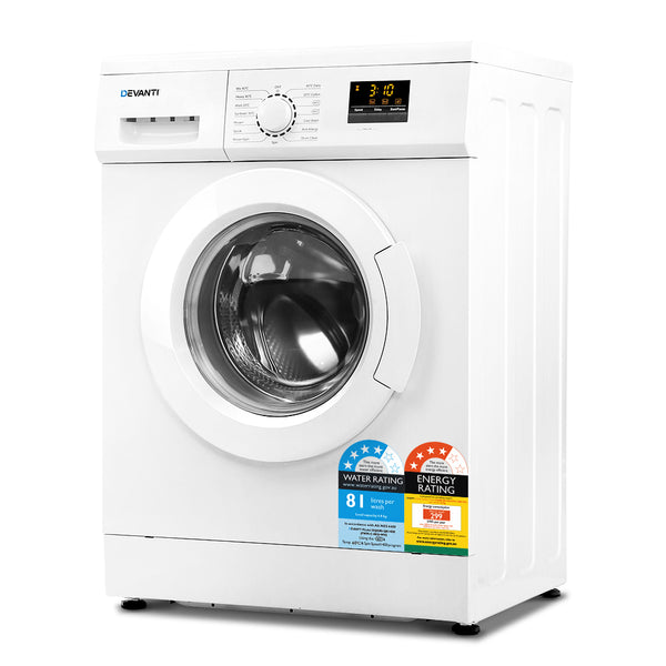  8KG Front Load Washing Machine - Quick Wash & Delay Start