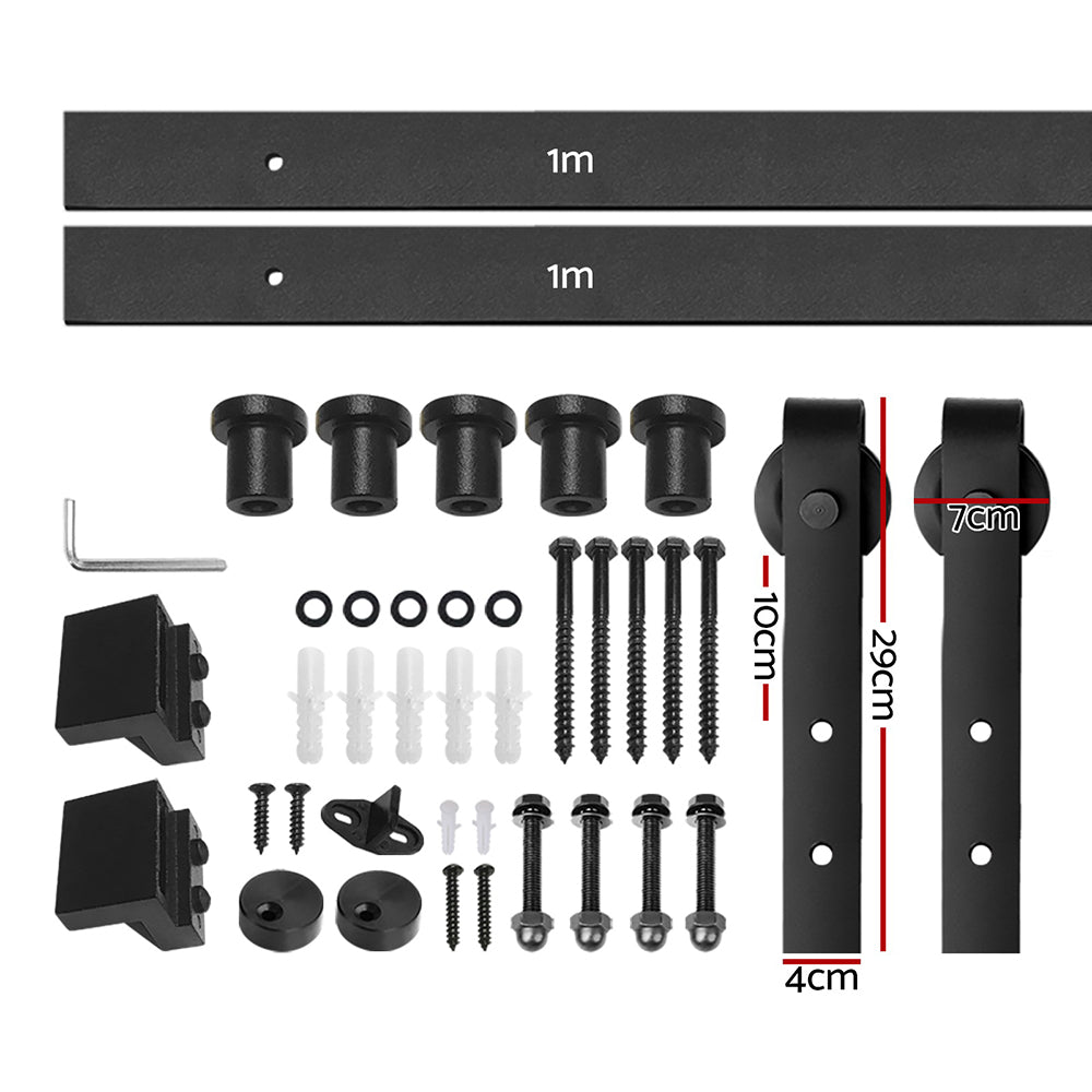 Sliding Barn Door Hardware Track Set 2M