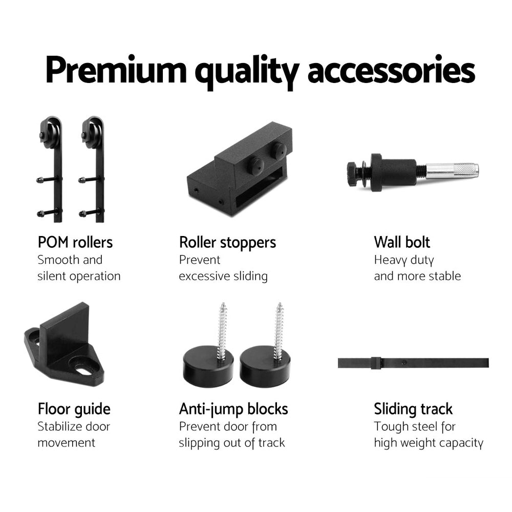 Sliding Barn Door Hardware Track Set 2M