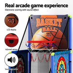 Basketball Arcade Game - Electronic Scorer, Adjustable, Blue