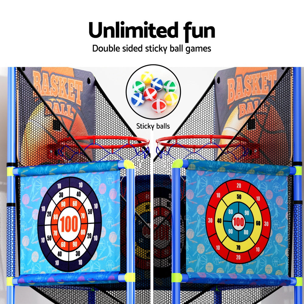 Basketball Arcade Game - Electronic Scorer, Adjustable, Blue