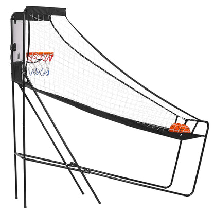 Basketball Arcade Game - Electronic Scorer, 8 Games, Double Shoot, Grey