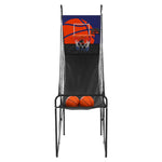 Basketball Arcade Game - Electronic Scorer, 8 Games, Double Shoot, Grey