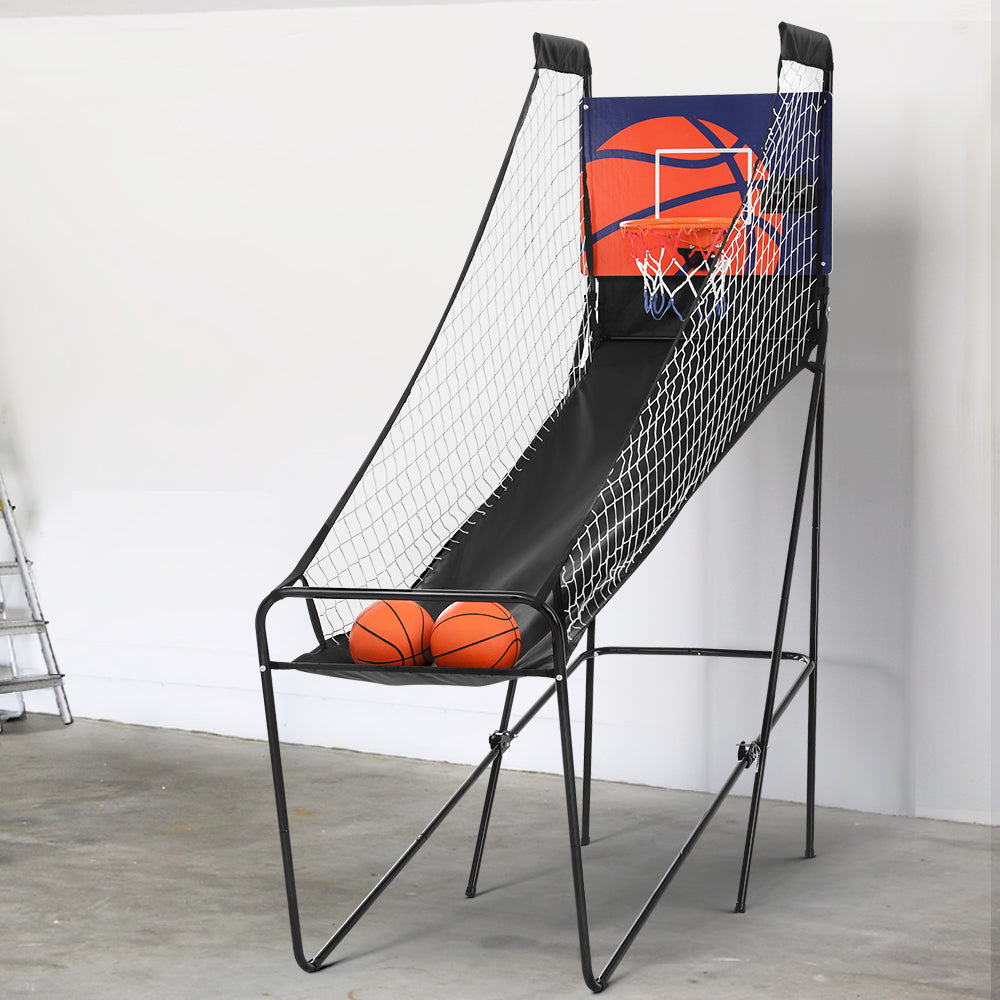 Basketball Arcade Game - Electronic Scorer, 8 Games, Double Shoot, Grey
