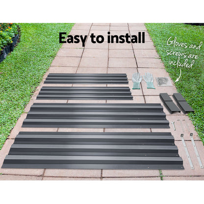 180x90cm Raised Garden Bed - Galvanized Steel
