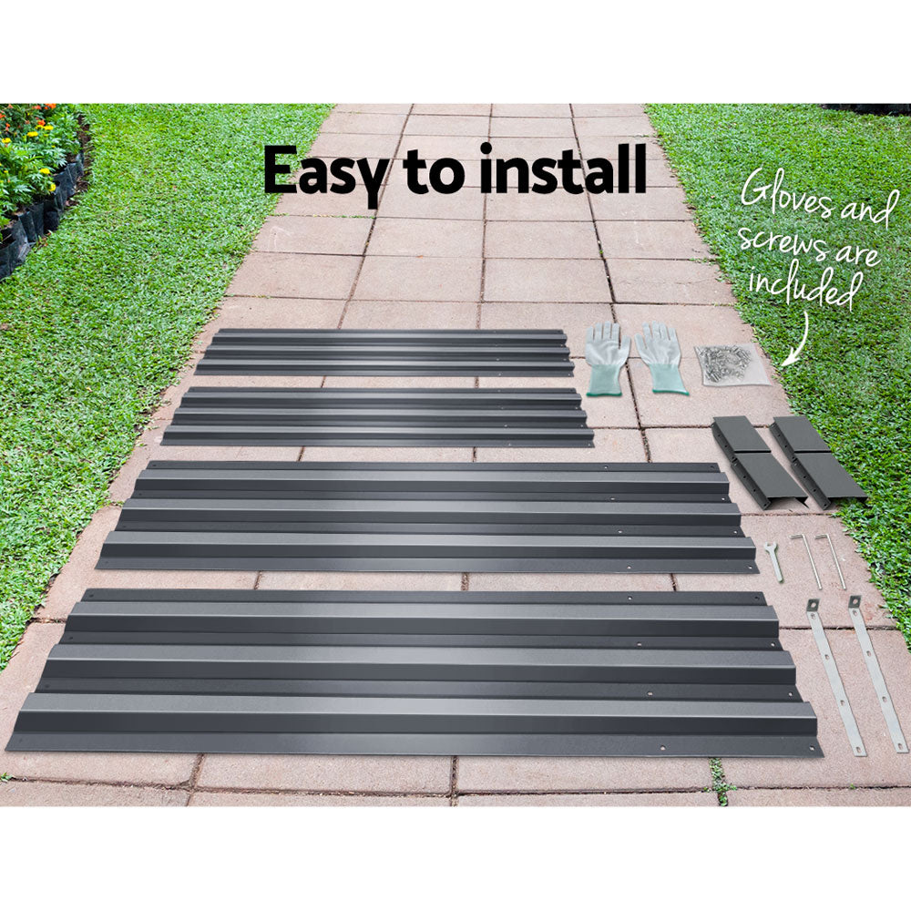 Garden Bed 210x90cm Planter Box Raised Container Galvanised Steel