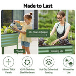 Raised Garden Bed Mobile Planter 115x60x81cm Steel with Storage Shelf