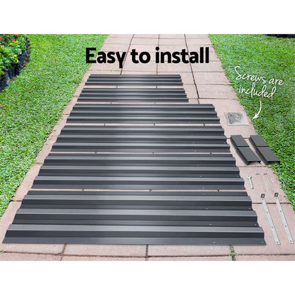 2x Garden Bed 210x90cm Planter Box Raised Container Galvanised Herb