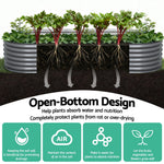 Garden Bed 320X80X42cm Oval Planter Box Raised Container Galvanised