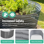 Garden Bed 240X80X56Cm Oval Planter Box