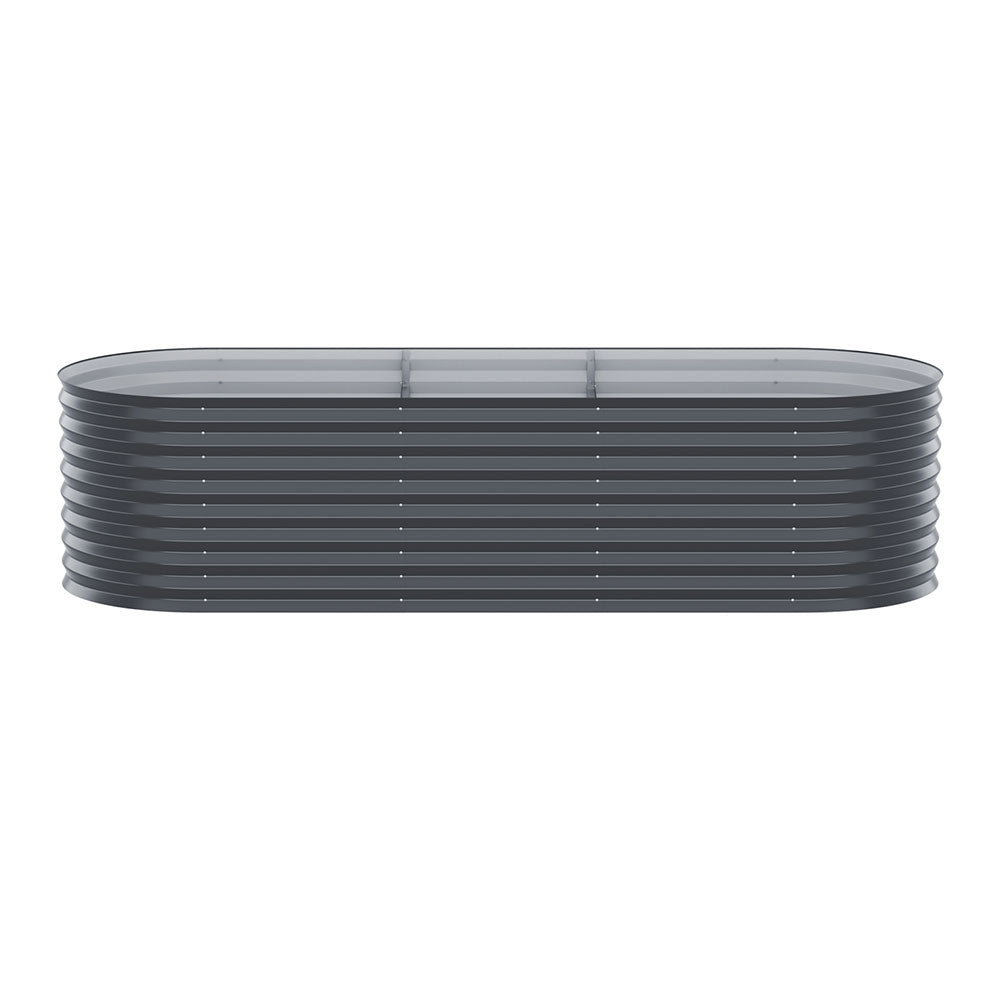 Raised Garden Bed Kit Planter Oval Galvanised Steel