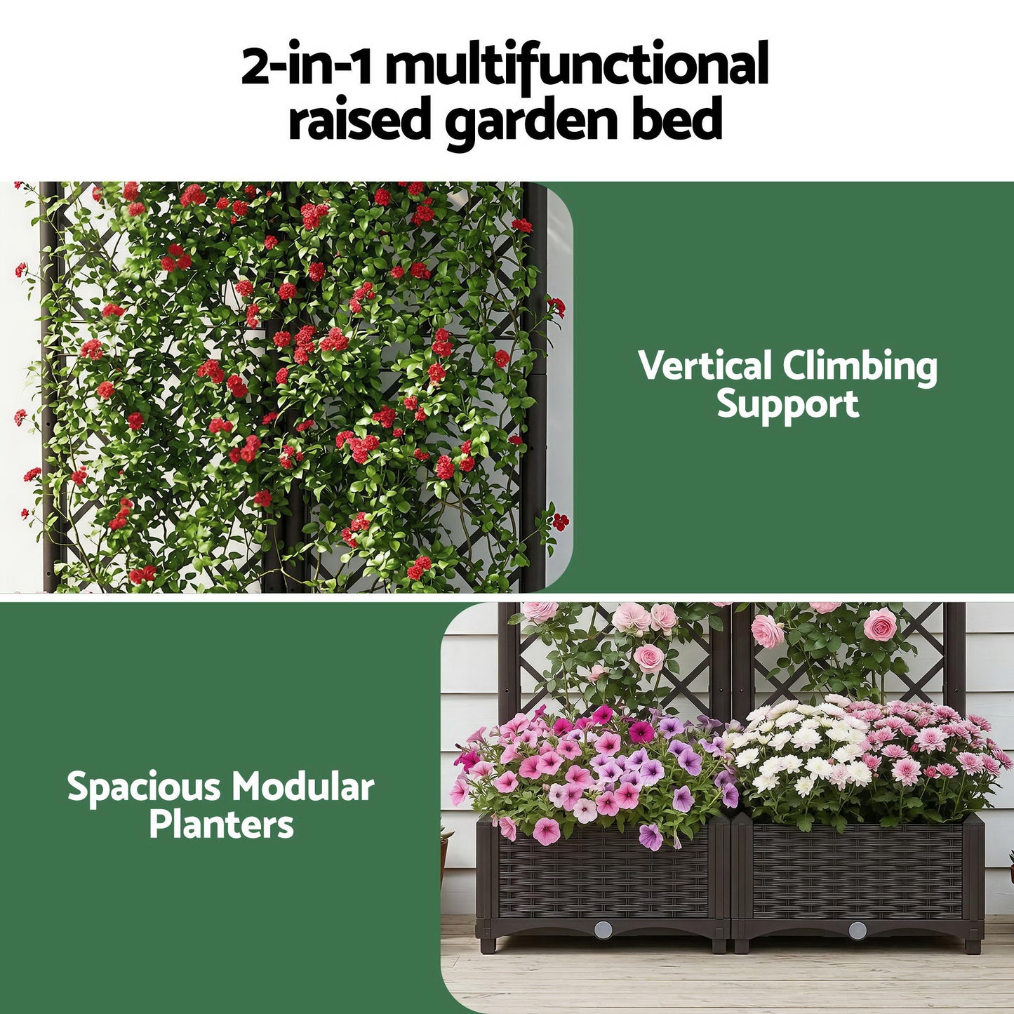 Vertical Raised Garden Bed Self Watering 80x40x122cm | HomeAndLiving