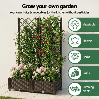 Vertical Raised Garden Bed Self Watering 80x40x122cm | HomeAndLiving