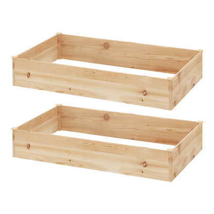 Garden Bed 150x90x30cm Wooden Planter Box Raised Container Growing