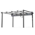 Gazebo Outdoor Garden Pergola Aluminium Frame Adjustable Canopy 3x4m Grey