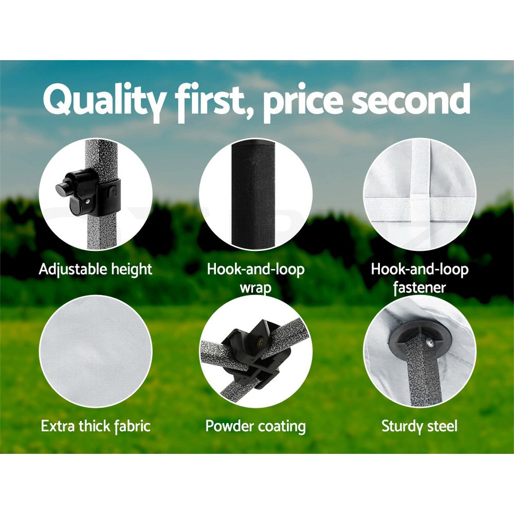 3X3 Pop Up Marquee Folding Tent - White