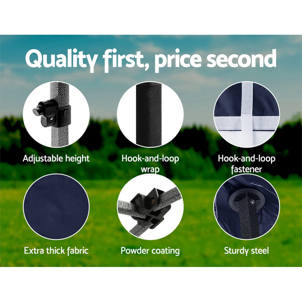 3X4.5 Pop Up Marquee Folding Tent - Navy