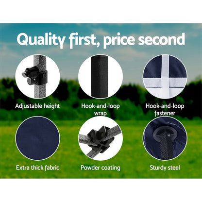 3X4.5 Pop Up Marquee Folding Tent - Navy