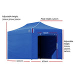 3X6 Pop Up Marquee Folding Tent - Blue