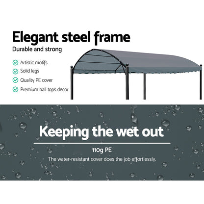 Gazebo 4X3M Party Marquee Outdoor Wedding Event Tent Iron Art Gazebos