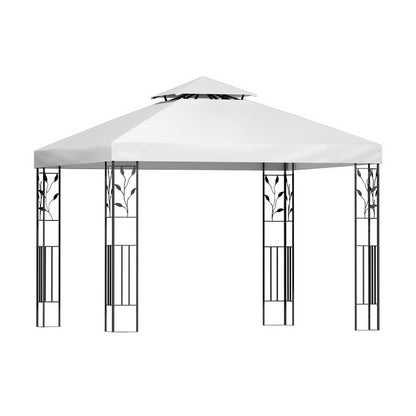 White 3x3m Gazebo Marquee Outdoor Event Tent with Iron Art