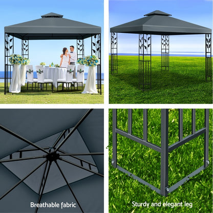 Gazebo 3X3M Party Marquee Outdoor Wedding Event Tent Iron Art Canopy