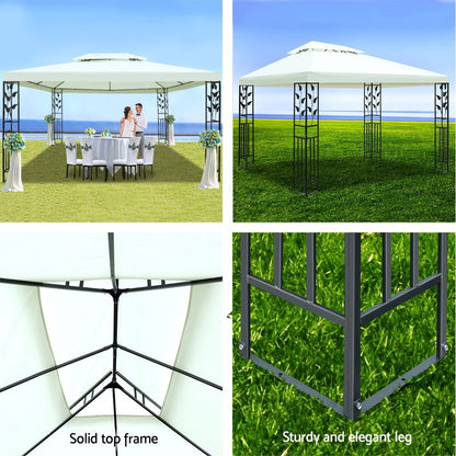 Gazebo 4X3M Party Marquee Outdoor Wedding Event Tent Iron Art Canopy