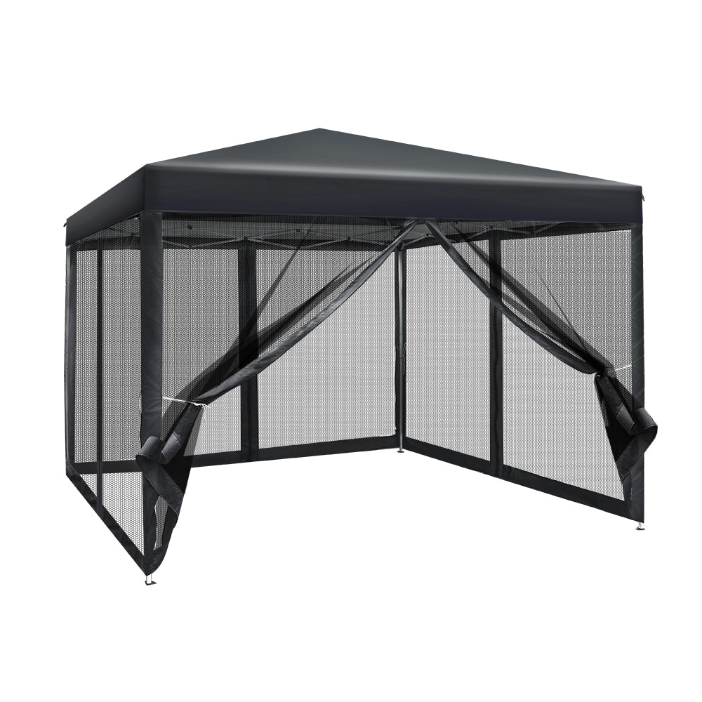 Pop Up 3X3M Wedding Party Tent - Black