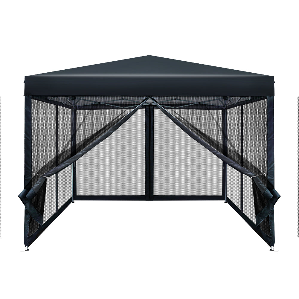 Pop Up 3X3M Wedding Party Tent - Black
